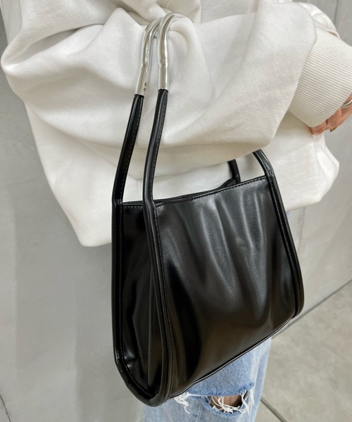 WHO'S WHO gallery(フーズフーギャラリー)の「デザインハンドルバッグ(ハンドバッグ・レディース・ブラック/ブラウン・FREE)」の4枚目の写真