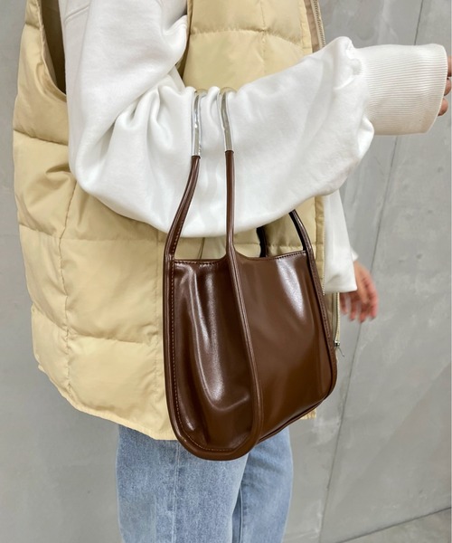 WHO'S WHO gallery(フーズフーギャラリー)の「デザインハンドルバッグ(ハンドバッグ・レディース・ブラック/ブラウン・FREE)」の7枚目の写真