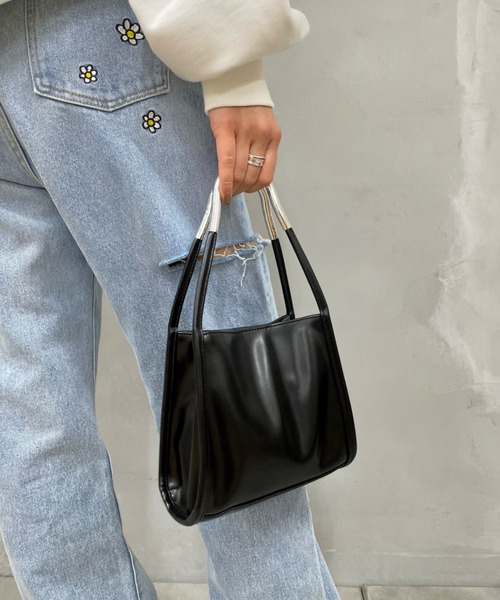 WHO'S WHO gallery(フーズフーギャラリー)の「デザインハンドルバッグ(ハンドバッグ・レディース・ブラック/ブラウン・FREE)」の10枚目の写真