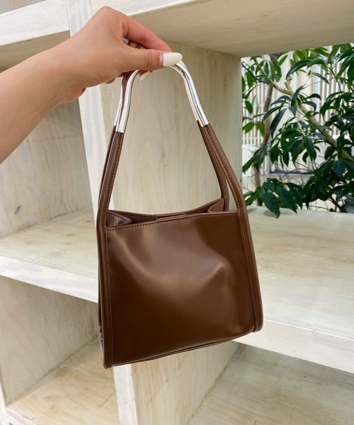 WHO'S WHO gallery(フーズフーギャラリー)の「デザインハンドルバッグ(ハンドバッグ・レディース・ブラック/ブラウン・FREE)」の9枚目の写真