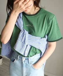 刺繍リンガーTシャツ
