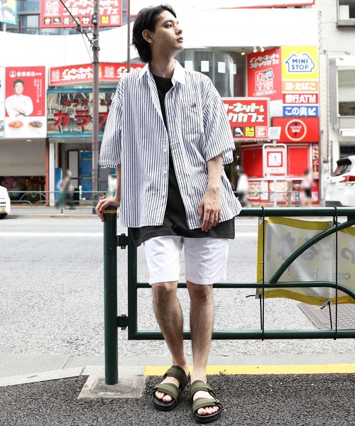 ８(eight)（エイト）の「クレリックオーバーシャツ（シャツ/ブラウス・メンズ・ブラック/ネイビー/ブルー・MEDIUM/LARGE）」の8枚目の写真