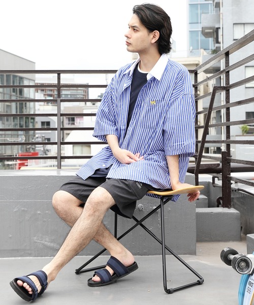 ８(eight)（エイト）の「クレリックオーバーシャツ（シャツ/ブラウス・メンズ・ブラック/ネイビー/ブルー・MEDIUM/LARGE）」の20枚目の写真