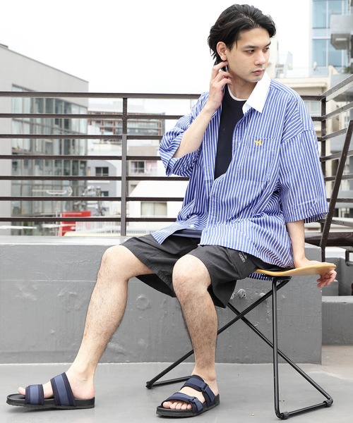 ８(eight)（エイト）の「クレリックオーバーシャツ（シャツ/ブラウス・メンズ・ブラック/ネイビー/ブルー・MEDIUM/LARGE）」の22枚目の写真