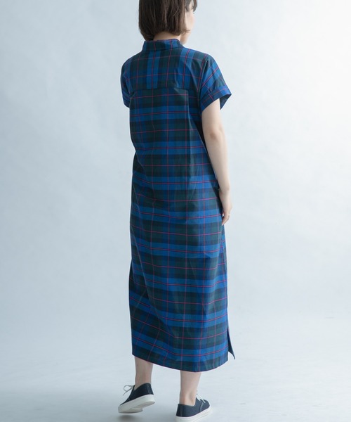 FORK&SPOON(フォークアンドスプーン)の「FORK&SPOON カラーチェックショートスリーブワンピース(ワンピース・レディース・ブラウン系その他/ブルー系その他・1)」の10枚目の写真