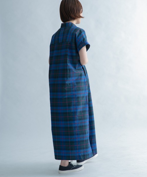 FORK&SPOON(フォークアンドスプーン)の「FORK&SPOON カラーチェックショートスリーブワンピース(ワンピース・レディース・ブラウン系その他/ブルー系その他・1)」の17枚目の写真
