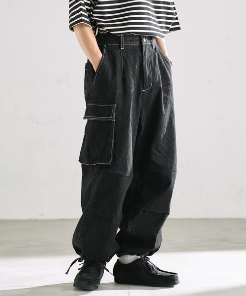 epnok スナップカーゴパンツ epnok スナップカーゴパンツ EPNK】Snap button tuck cargo
