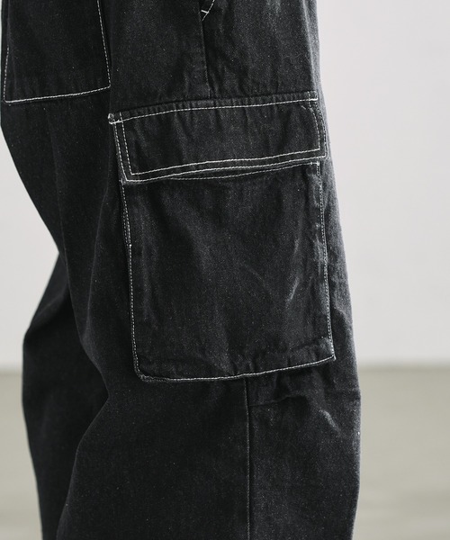 epnok（エプノック）の「ミリタリールーズカーゴデニム（カーゴパンツ・メンズ・ブラック/グレー/インディゴブルー・SMALL/MEDIUM/LARGE）」の7枚目の写真