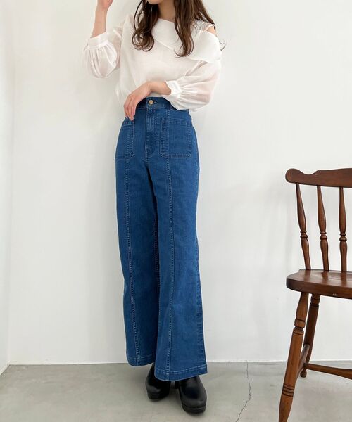 MAJESTIC LEGON(マジェスティックレゴン)の「ポケットデニムパンツ(デニムパンツ・レディース・ネイビー/ブルー・SMALL/MEDIUM)」の12枚目の写真