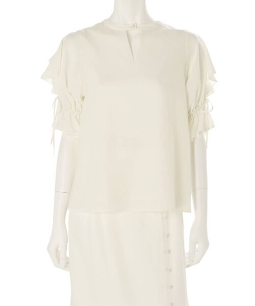 MERCURYDUO（マーキュリーデュオ）の「2WAYラッフルスリーブブラウス（シャツ/ブラウス・レディース・オフホワイト/ベージュ・FREE）」の2枚目の写真