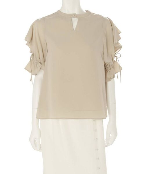 MERCURYDUO（マーキュリーデュオ）の「2WAYラッフルスリーブブラウス（シャツ/ブラウス・レディース・オフホワイト/ベージュ・FREE）」の3枚目の写真