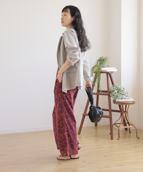 B.C STOCK（ベーセーストック）の「小花柄パンツ（その他パンツ・レディース・パープル/オレンジ/グリーン・FREE）」の6枚目の写真