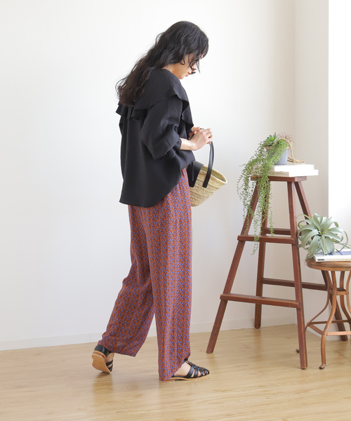 B.C STOCK（ベーセーストック）の「小花柄パンツ（その他パンツ・レディース・パープル/オレンジ/グリーン・FREE）」の10枚目の写真