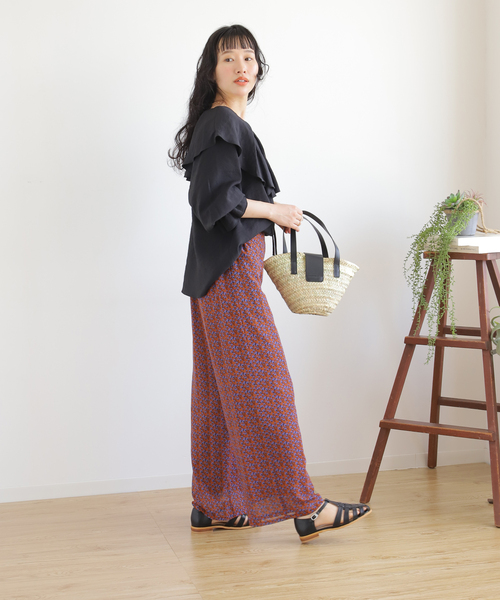 ニュースペーパー柄パンツ♡00 セール】小花柄パンツ（その他パンツ）｜B.C STOCK（ベーセー