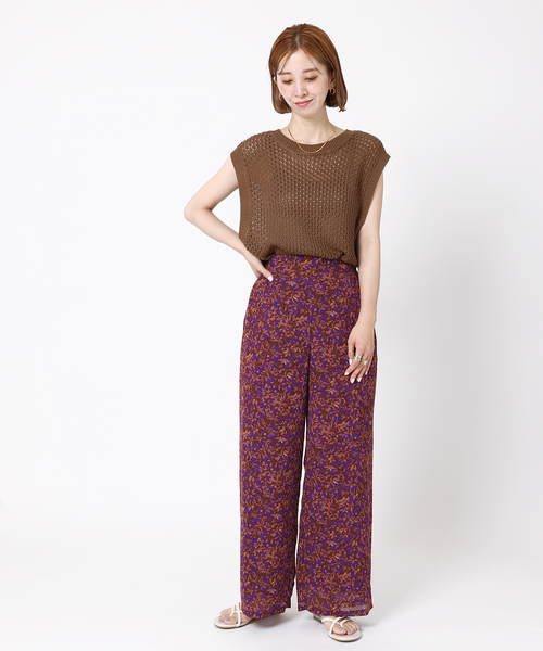 B.C STOCK（ベーセーストック）の「小花柄パンツ（その他パンツ・レディース・パープル/オレンジ/グリーン・FREE）」の16枚目の写真