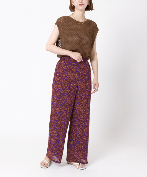 B.C STOCK（ベーセーストック）の「小花柄パンツ（その他パンツ・レディース・パープル/オレンジ/グリーン・FREE）」の17枚目の写真