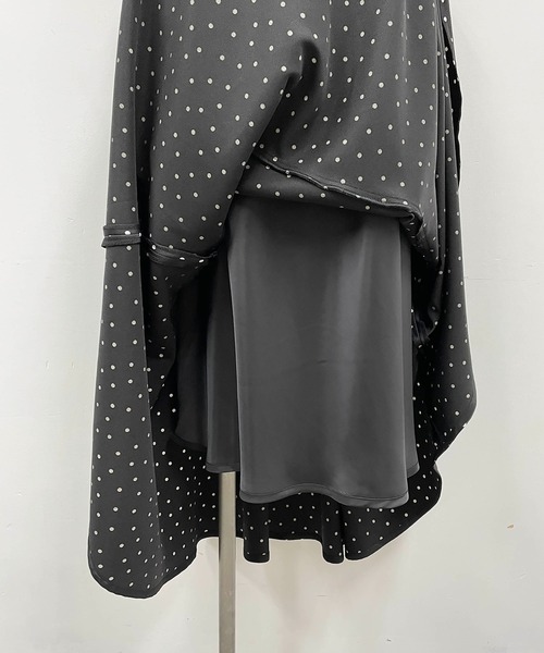 DIARIUM(ディアリウム)の「【日本製】ドットマーメイドスカート(スカート・レディース・ブラック/モカ・M)」の6枚目の写真