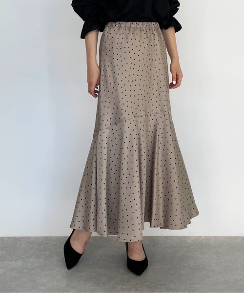 DIARIUM(ディアリウム)の「【日本製】ドットマーメイドスカート(スカート・レディース・ブラック/モカ・M)」の20枚目の写真