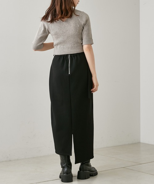 who&#39;s who Chico - 【完売品】 Chico ボトルネックウエストスリットデザインニット ピンク who's who Chico - ボトルネックウエストスリットデザインニット