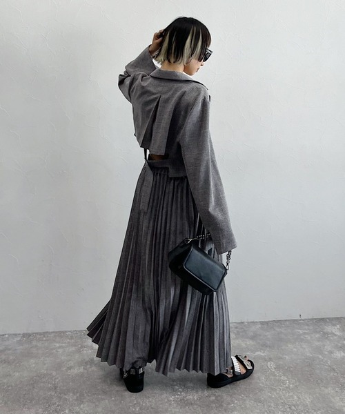 PAGEBOY（ページボーイ）の「CORE / メランジプリーツスカート（スカート・レディース・ブラック/グレー・FREE）」の10枚目の写真