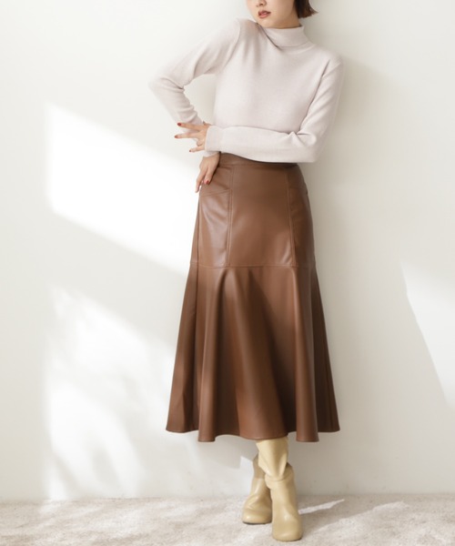 N.（N. Natural Beauty Basic）（エヌエヌナチュラルビューティーベーシック）の「【S Size Line】◆フェイクレザーマーメイドスカート（スカート・レディース・ブラック/ブラウン・SMALL/MEDIUM）」の18枚目の写真