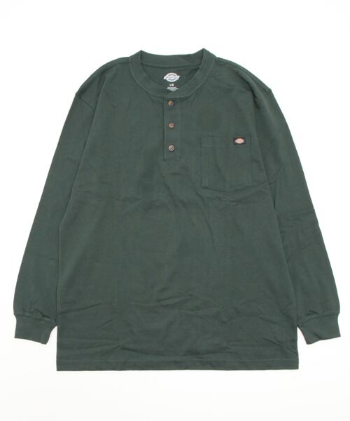 Dickies(ディッキーズ)の「Dickies / ディッキーズ Heavyweight Henley Shirt ヘンリーネック ロンT(Tシャツ/カットソー・メンズ・ネイビー/グリーン/ブラウン/ホワイト/ブラック・MEDIUM/LARGE/X-LARGE)」の6枚目の写真