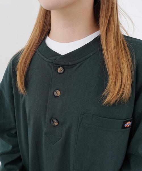 Dickies(ディッキーズ)の「Dickies / ディッキーズ Heavyweight Henley Shirt ヘンリーネック ロンT(Tシャツ/カットソー・メンズ・ネイビー/グリーン/ブラウン/ホワイト/ブラック・MEDIUM/LARGE/X-LARGE)」の15枚目の写真