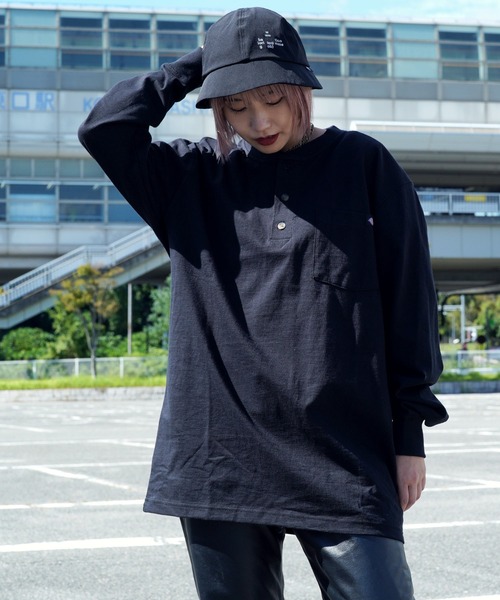 Dickies(ディッキーズ)の「Dickies / ディッキーズ Heavyweight Henley Shirt ヘンリーネック ロンT(Tシャツ/カットソー・メンズ・ネイビー/グリーン/ブラウン/ホワイト/ブラック・MEDIUM/LARGE/X-LARGE)」の18枚目の写真