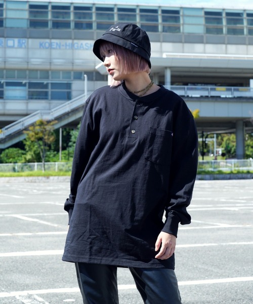Dickies(ディッキーズ)の「Dickies / ディッキーズ Heavyweight Henley Shirt ヘンリーネック ロンT(Tシャツ/カットソー・メンズ・ネイビー/グリーン/ブラウン/ホワイト/ブラック・MEDIUM/LARGE/X-LARGE)」の19枚目の写真