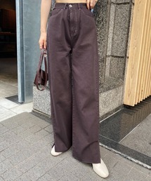 one after another NICE CLAUP | 【ウエストサイズ調整可能】ワイドデニム(デニムパンツ)