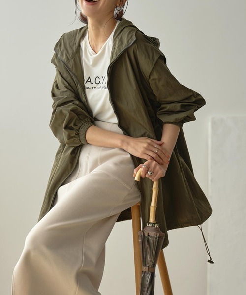 KOBE LETTUCE（コウベレタス）の「2wayロングジレブルゾン（ブルゾン・レディース・ホワイト系/カーキ/ブラック・FREE）」の3枚目の写真