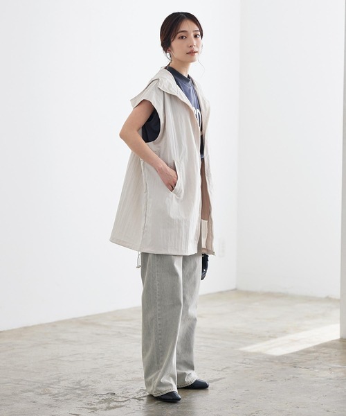 KOBE LETTUCE（コウベレタス）の「2wayロングジレブルゾン（ブルゾン・レディース・ホワイト系/カーキ/ブラック・FREE）」の18枚目の写真