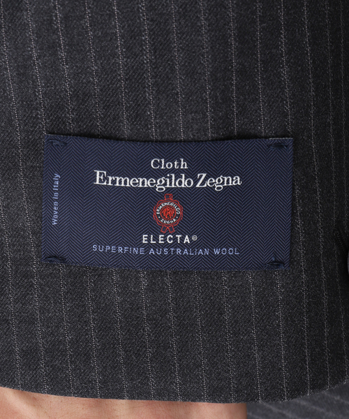 EDIFICE LA BOUCLE ストライプ Zegna ピークド ダブル EDIFICE LA BOUCLE（エディフィスラブークル）の「【LA BOUCLE