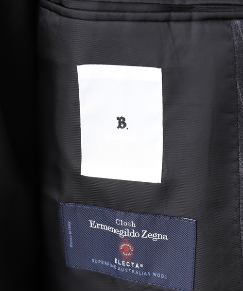 EDIFICE LA BOUCLE ストライプ Zegna ピークド ダブル EDIFICE LA BOUCLE（エディフィスラブークル）の「【LA BOUCLE
