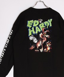 Ed Hardy 袖プリントロンTEE