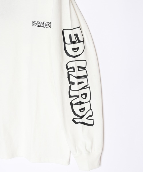 Ed Hardy（エドハーディー）の「Ed Hardy　袖プリントロンTEE（Tシャツ/カットソー・メンズ・ホワイト/ホワイト系その他/パープル/ブラック/ダークグリーン/ブラック系その他/ホワイト系その他2/ブラック系その他2/ライム・M/L）」の12枚目の写真