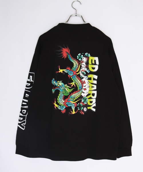Ed Hardy（エドハーディー）の「Ed Hardy　袖プリントロンTEE（Tシャツ/カットソー・メンズ・ホワイト/ホワイト系その他/パープル/ブラック/ダークグリーン/ブラック系その他/ホワイト系その他2/ブラック系その他2/ライム・M/L）」の17枚目の写真