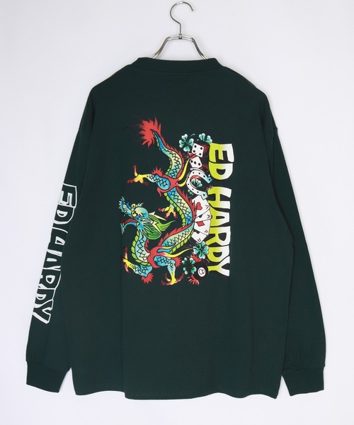 Ed Hardy（エドハーディー）の「Ed Hardy　袖プリントロンTEE（Tシャツ/カットソー・メンズ・ホワイト/ホワイト系その他/パープル/ブラック/ダークグリーン/ブラック系その他/ホワイト系その他2/ブラック系その他2/ライム・M/L）」の20枚目の写真