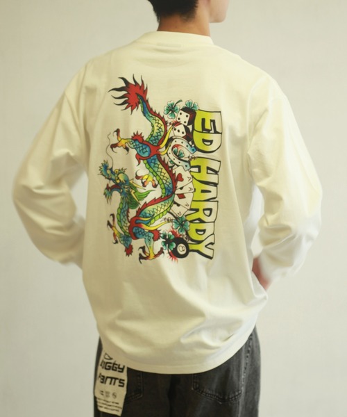 Ed Hardy（エドハーディー）の「Ed Hardy　袖プリントロンTEE（Tシャツ/カットソー・メンズ・ホワイト/ホワイト系その他/パープル/ブラック/ダークグリーン/ブラック系その他/ホワイト系その他2/ブラック系その他2/ライム・M/L）」の22枚目の写真