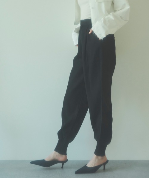 HANNE（アン）の「ウエストタックジョグパンツ（その他パンツ・レディース・ブラック/ブラウン・フリー）」の2枚目の写真