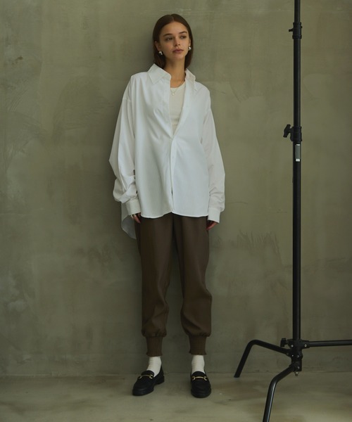 HANNE（アン）の「ウエストタックジョグパンツ（その他パンツ・レディース・ブラック/ブラウン・フリー）」の5枚目の写真