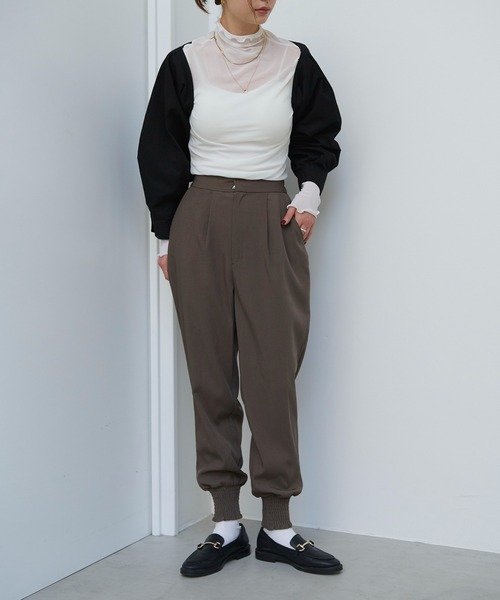 HANNE（アン）の「ウエストタックジョグパンツ（その他パンツ・レディース・ブラック/ブラウン・フリー）」の21枚目の写真