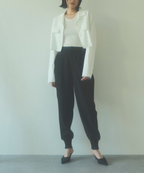 HANNE（アン）の「ウエストタックジョグパンツ（その他パンツ・レディース・ブラック/ブラウン・フリー）」の9枚目の写真