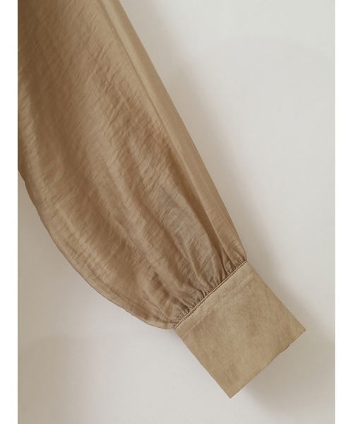 enchainement（アンシェヌマン）の「Basic Sheer Shirts（シャツ/ブラウス・レディース・ベージュ/グレー/ボルドー・フリー）」の4枚目の写真