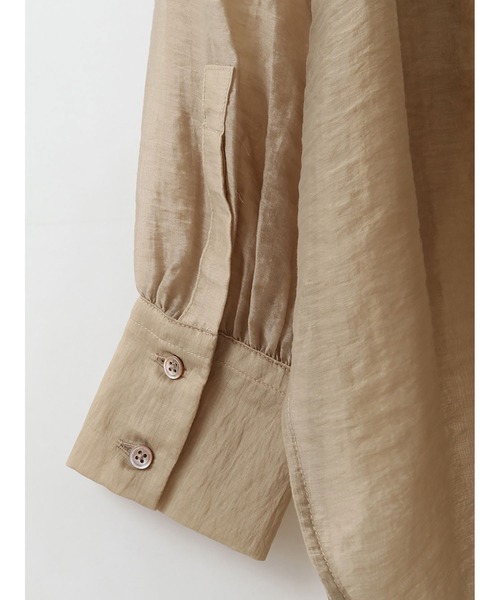 enchainement（アンシェヌマン）の「Basic Sheer Shirts（シャツ/ブラウス・レディース・ベージュ/グレー/ボルドー・フリー）」の5枚目の写真