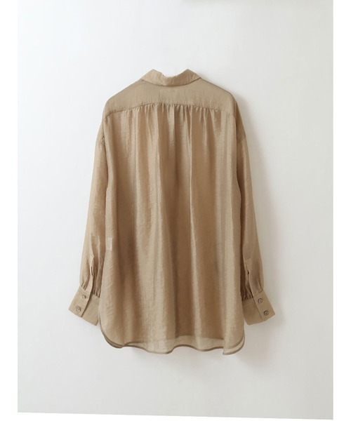 enchainement（アンシェヌマン）の「Basic Sheer Shirts（シャツ/ブラウス・レディース・ベージュ/グレー/ボルドー・フリー）」の6枚目の写真