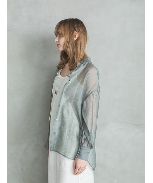 enchainement（アンシェヌマン）の「Basic Sheer Shirts（シャツ/ブラウス・レディース・ベージュ/グレー/ボルドー・フリー）」の16枚目の写真
