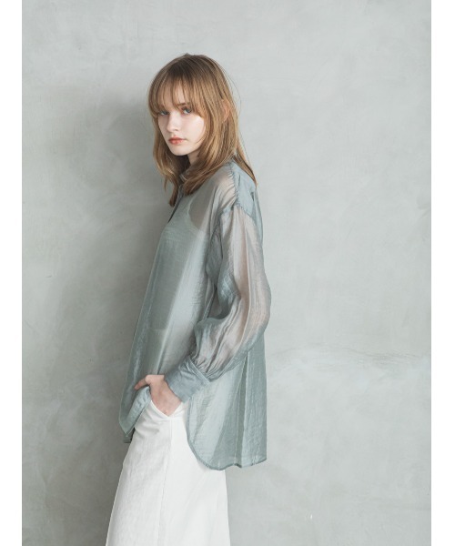 enchainement（アンシェヌマン）の「Basic Sheer Shirts（シャツ/ブラウス・レディース・ベージュ/グレー/ボルドー・フリー）」の15枚目の写真