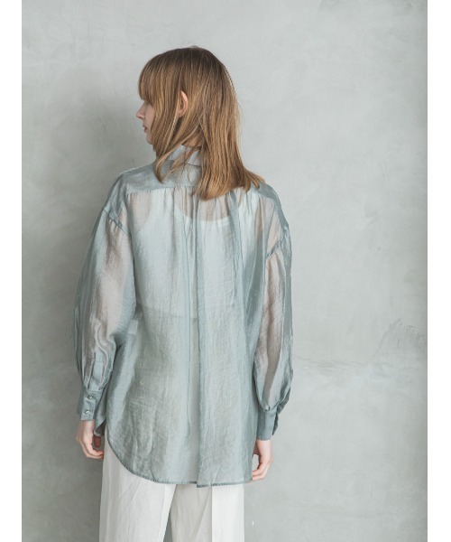 enchainement（アンシェヌマン）の「Basic Sheer Shirts（シャツ/ブラウス・レディース・ベージュ/グレー/ボルドー・フリー）」の14枚目の写真