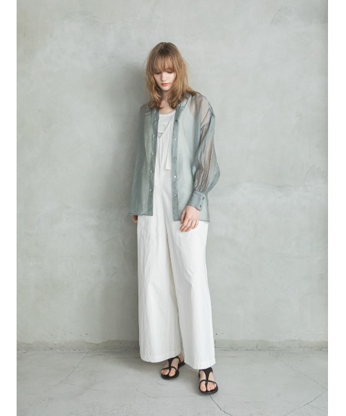 enchainement（アンシェヌマン）の「Basic Sheer Shirts（シャツ/ブラウス・レディース・ベージュ/グレー/ボルドー・フリー）」の12枚目の写真